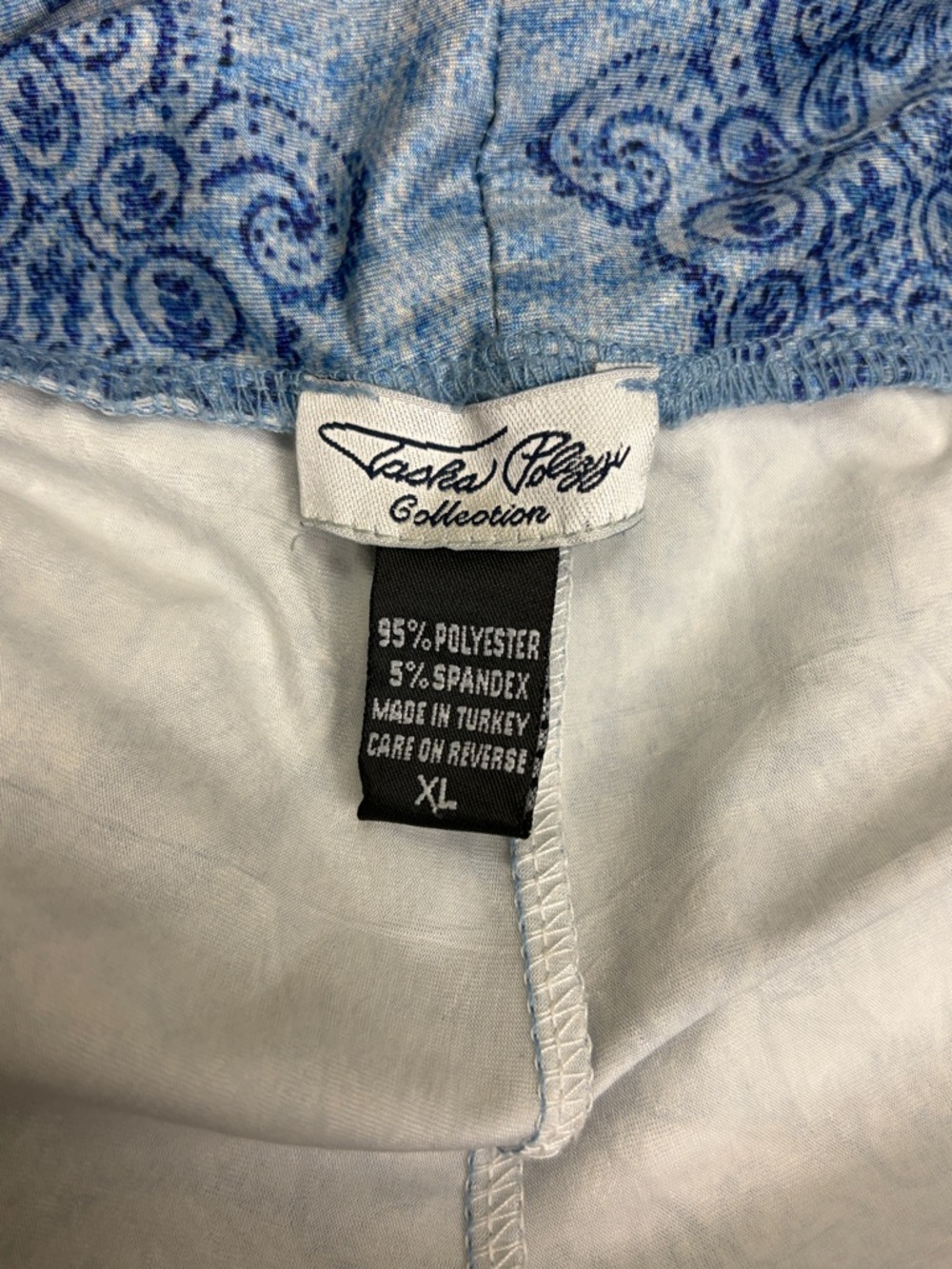 Tasha Polizzi Light Blue Paisley Wide Leg Lounge Pants | XL - Picture 4 of 9